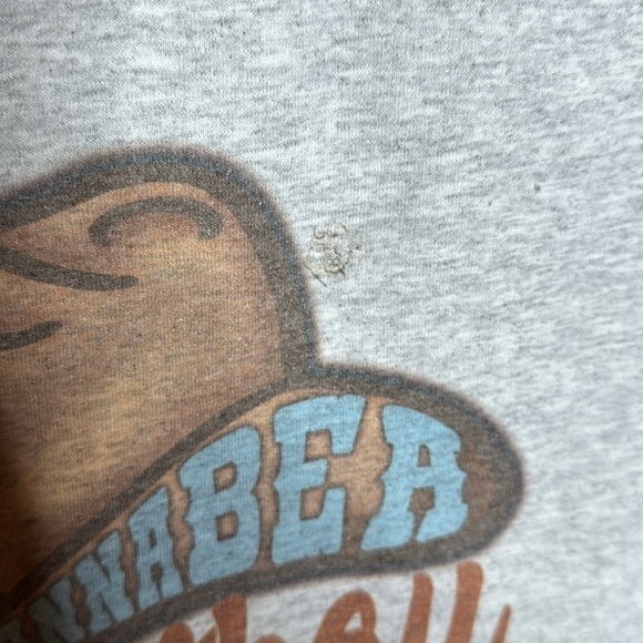 Wild Junkie Boutique I Wanna Be A Cowboy Baby Gray Tee Size Large - Picture 5 of 5